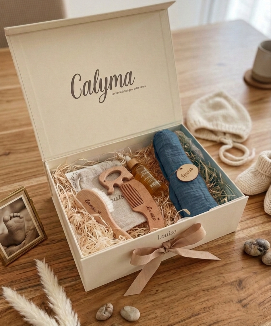Le Coffret Naissance Calyma : Un cocon de douceur personnalisé