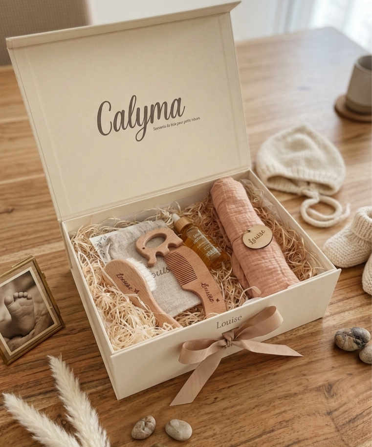 Le Coffret Naissance Calyma : Un cocon de douceur personnalisé